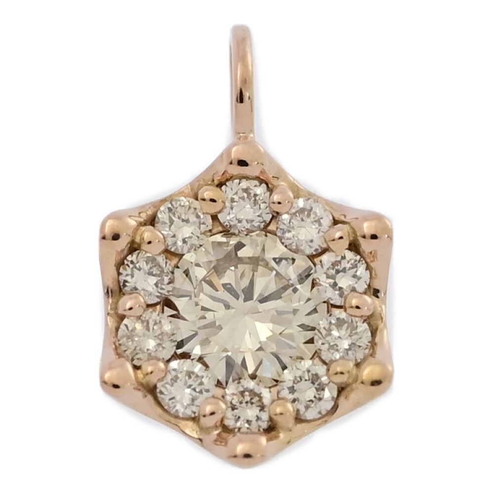 美品☆エステール☆K18PG☆ダイヤ0.31ct+70cmペタルチェーン 美品☆エステール☆K18PG☆ダイヤ0.31ct+70cmペタルチェーン