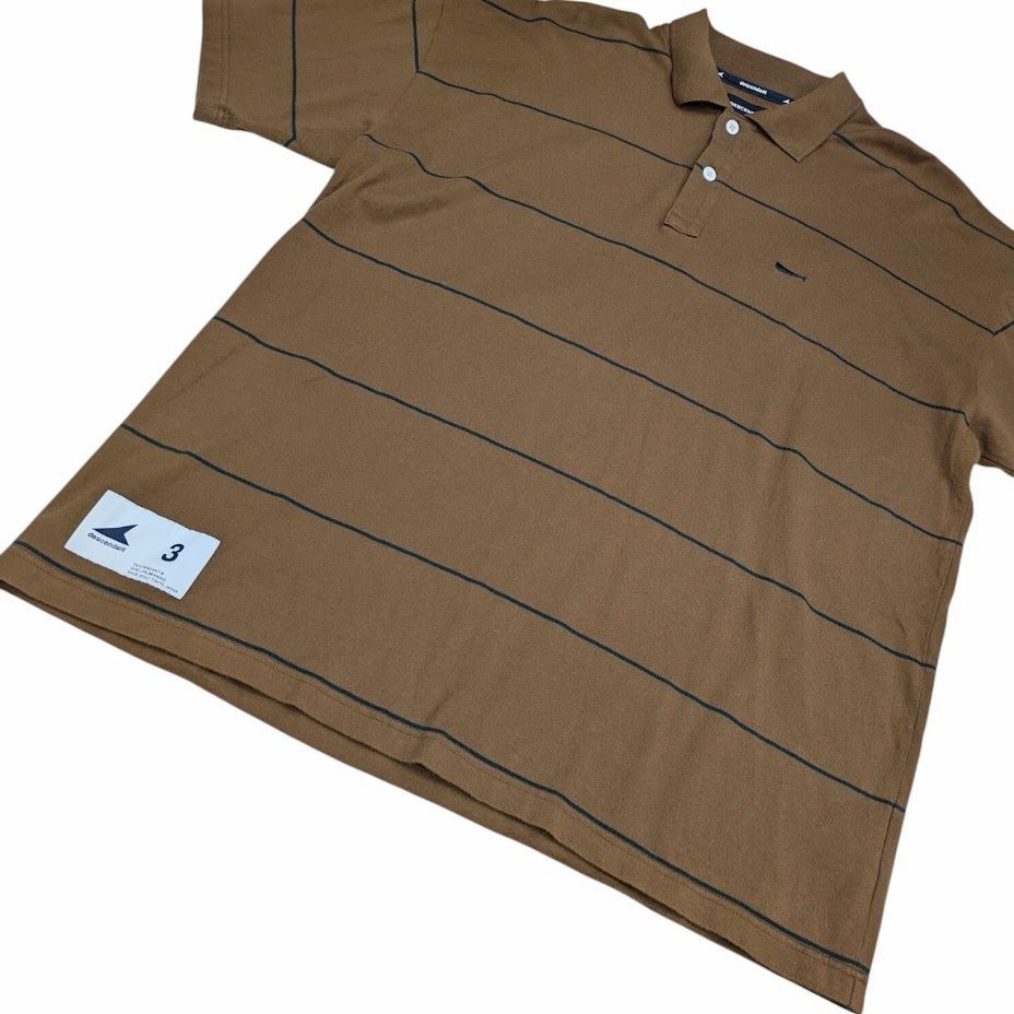 DESCENDANT ディセンダント HORIZONTAL STRIPE POLO SS CACHALOT 刺繍