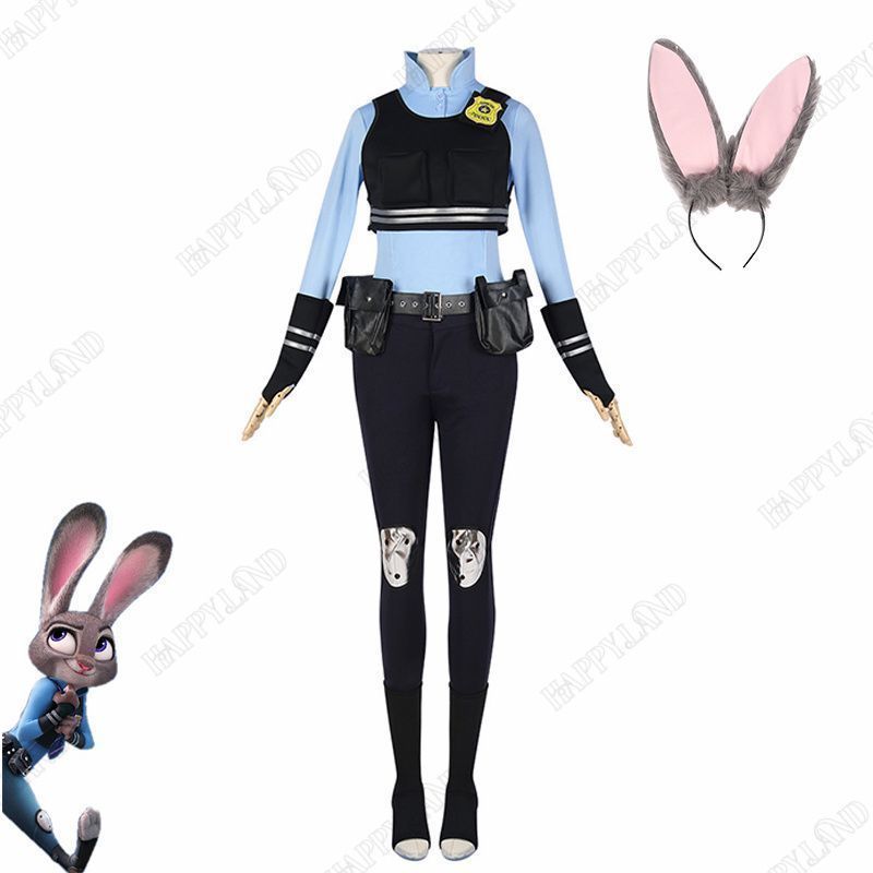 ジュディ?ホップス Judy Hopps 警察官服 耳付き cosplay コスプレ衣装 イベント 仮装 男性 女性 子供 こど