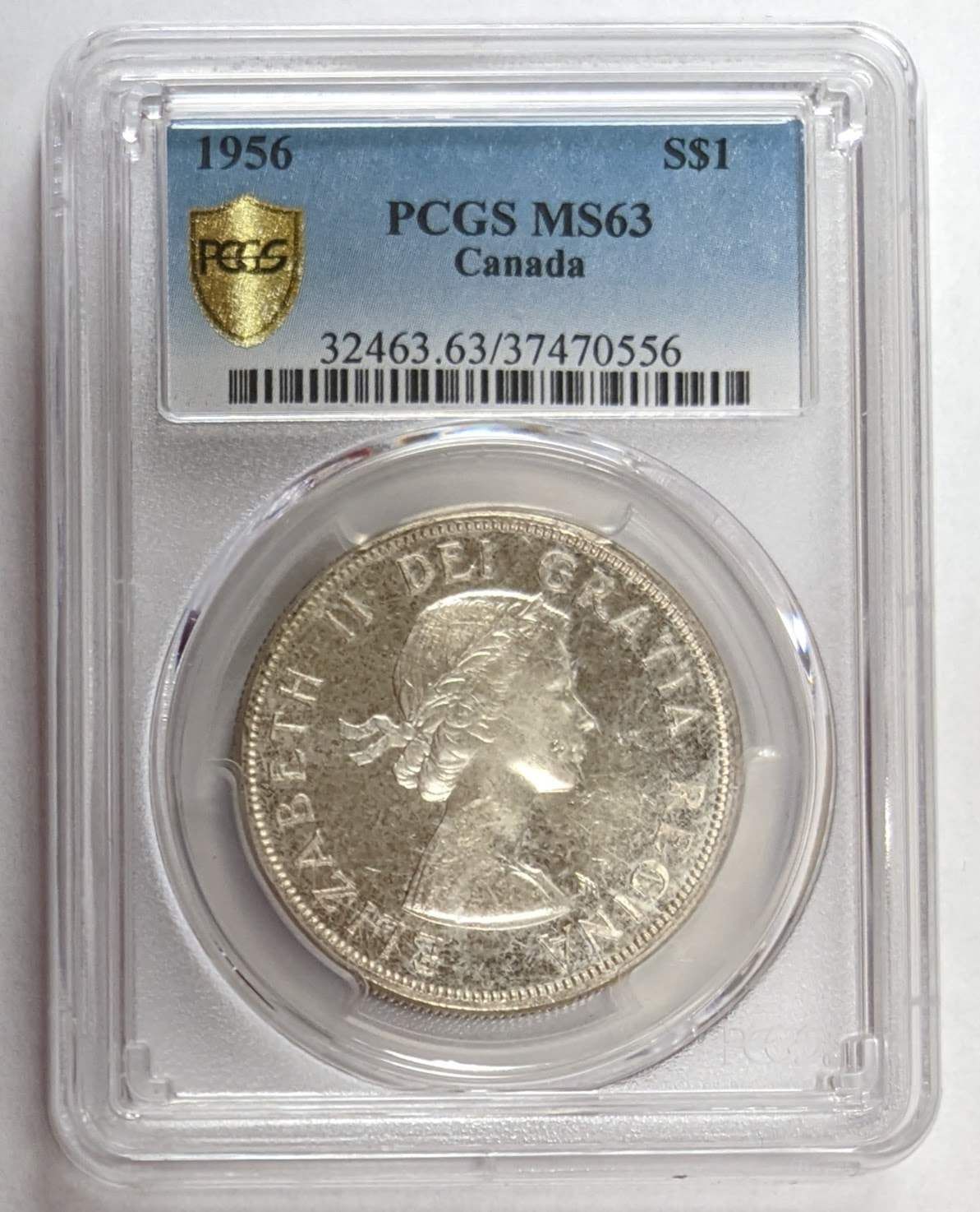 1956 Canada $1 PCGS MS 63