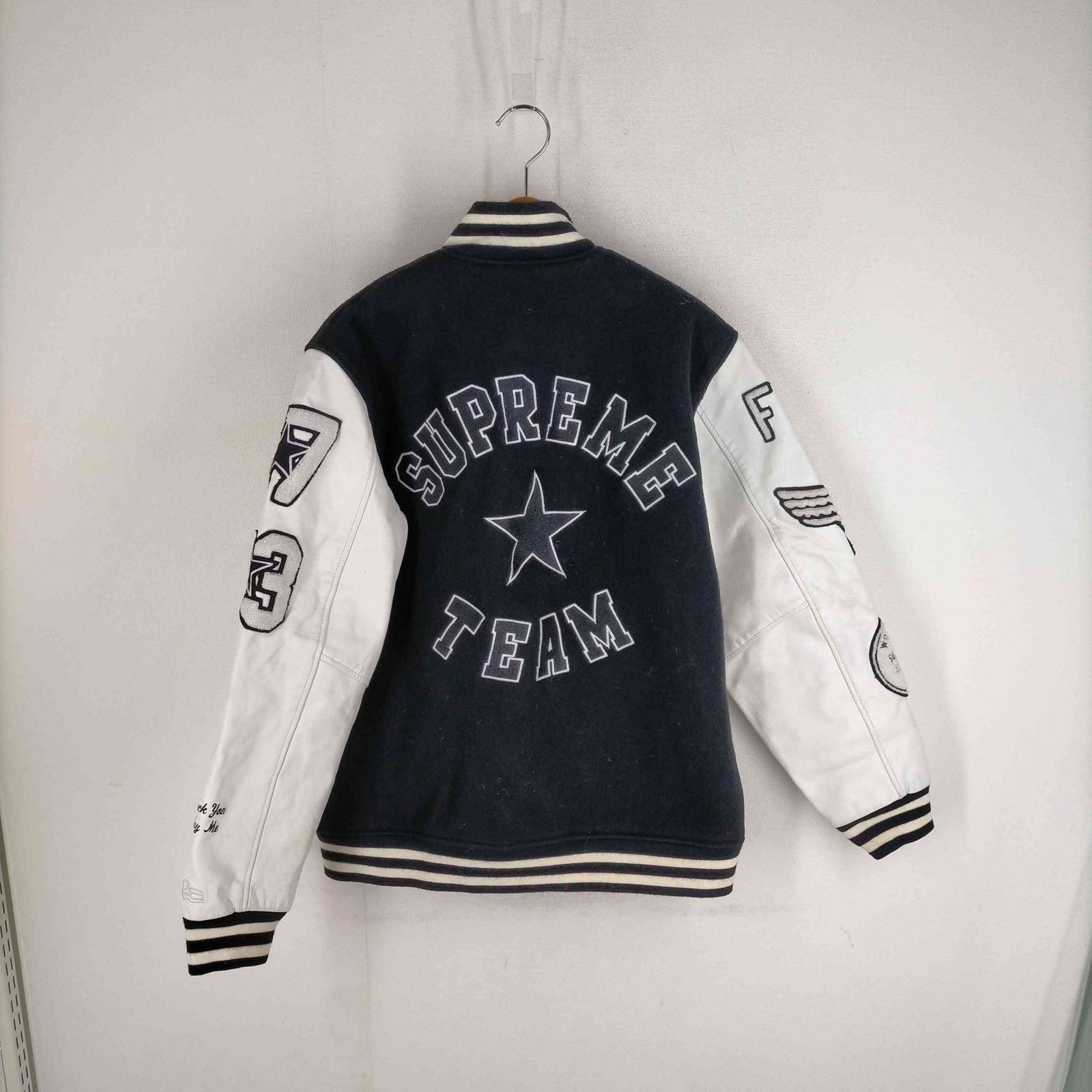 シュプリーム Supreme 06AW Team VARSITY JACKET 袖レザー