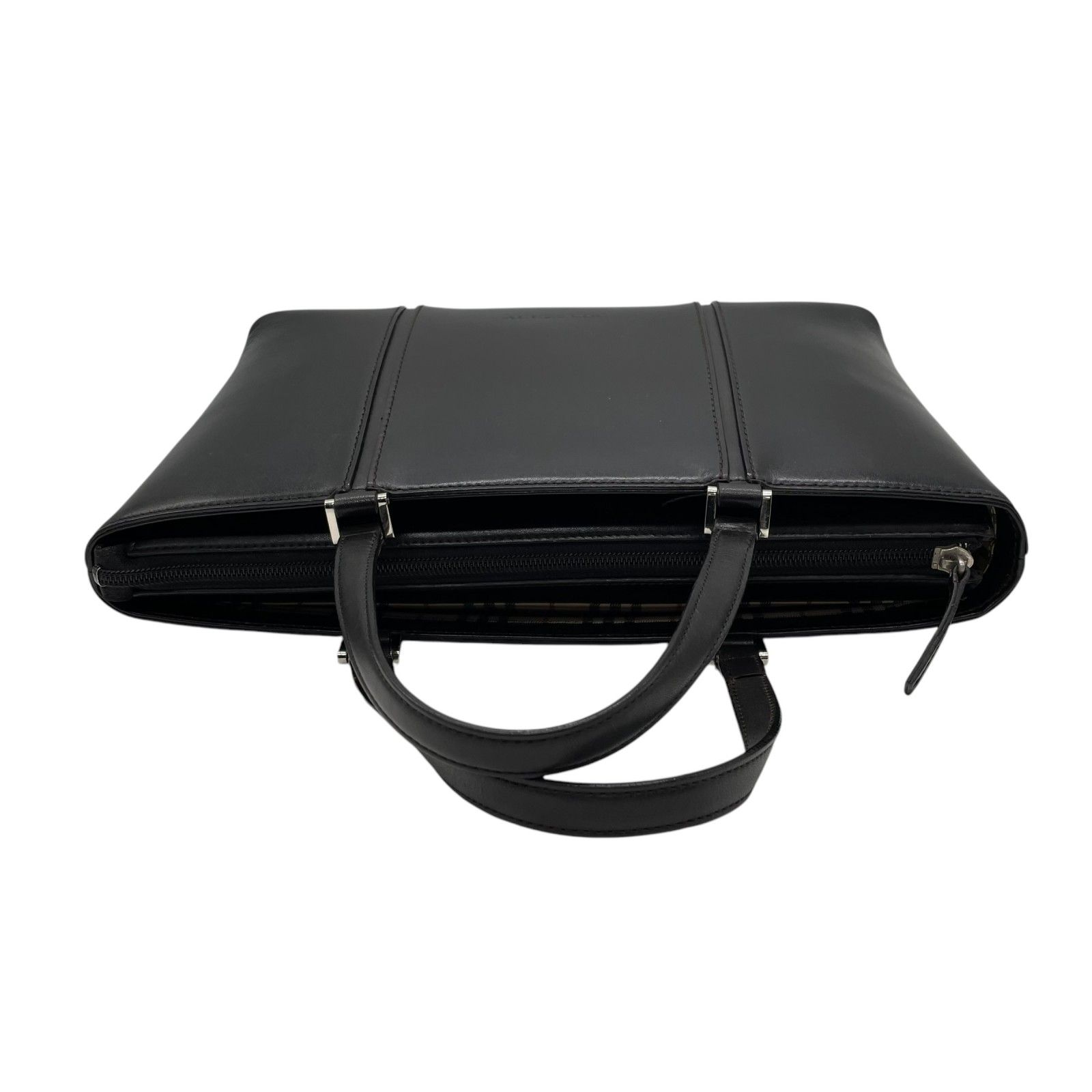 美品 BURBERRY バーバリー ハンドバッグ 本革 レザー 黒 ブラック ノバ