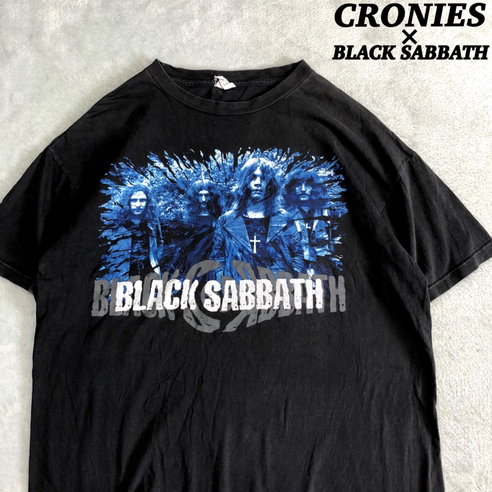 ブラックサバス ビンテージ ロック バンド Tシャツ 黒 (L) BLACK