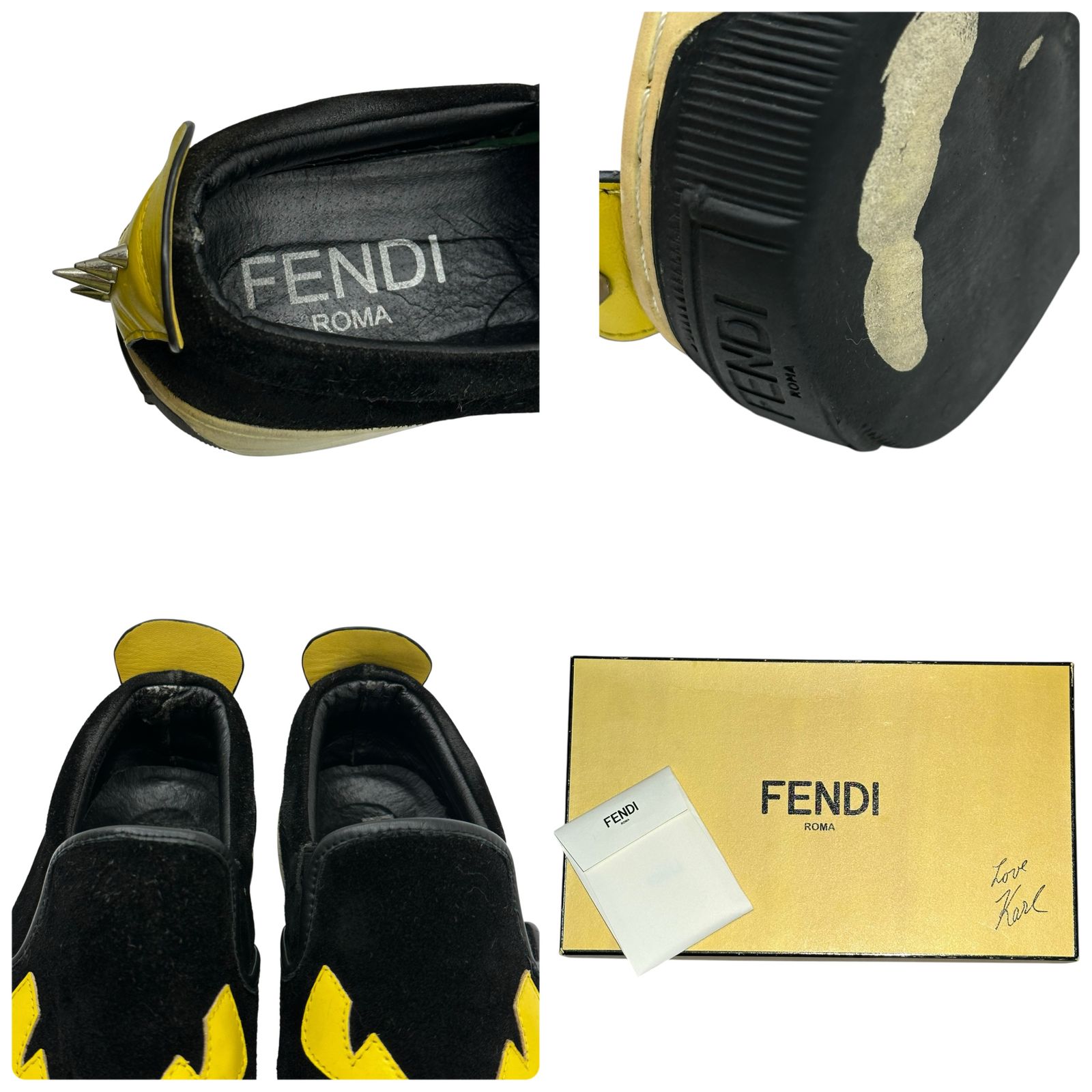 FENDI フェンディ モンスター バグズアイ スリッポン スタッズ 【公式 