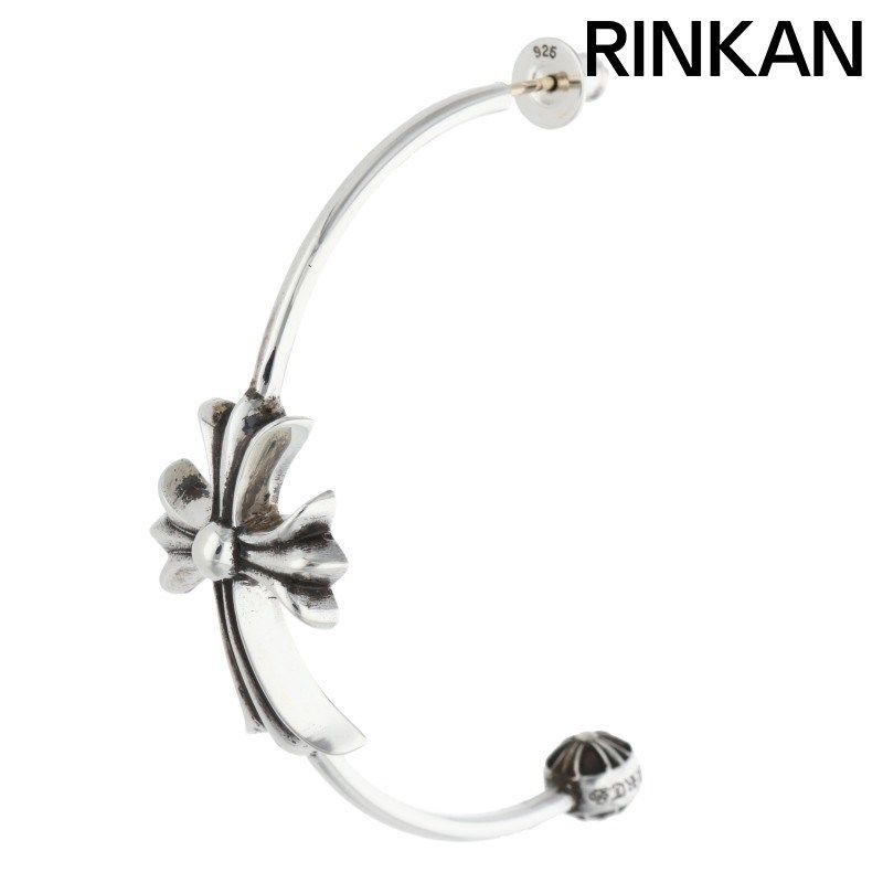 クロムハーツ SKNY BNGL TNY CH CRS|スキニーバングルタイニーCHクロス シルバーピアス メンズ