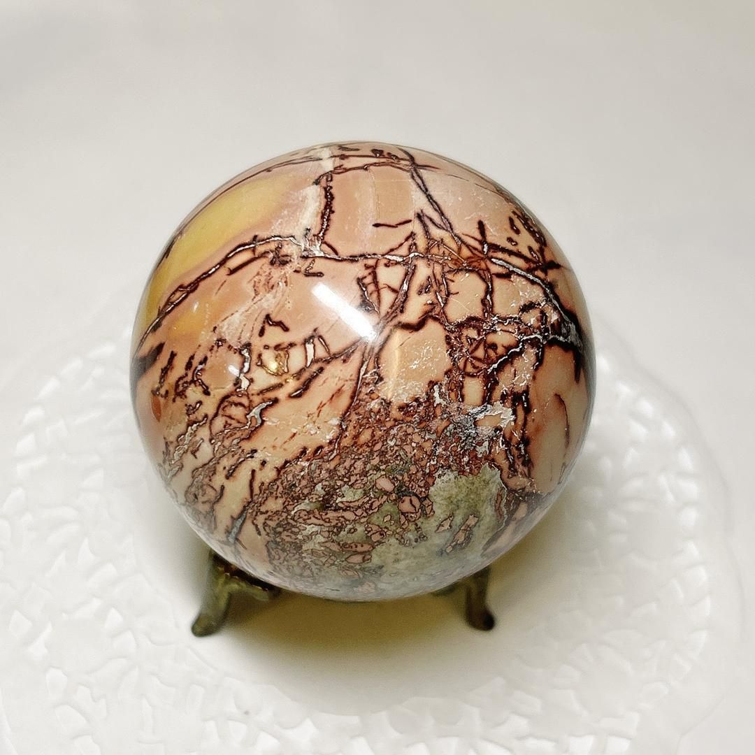 天然石 ムーアカイト ジャスパー スフィア 丸玉 モッカイト ムーカイト