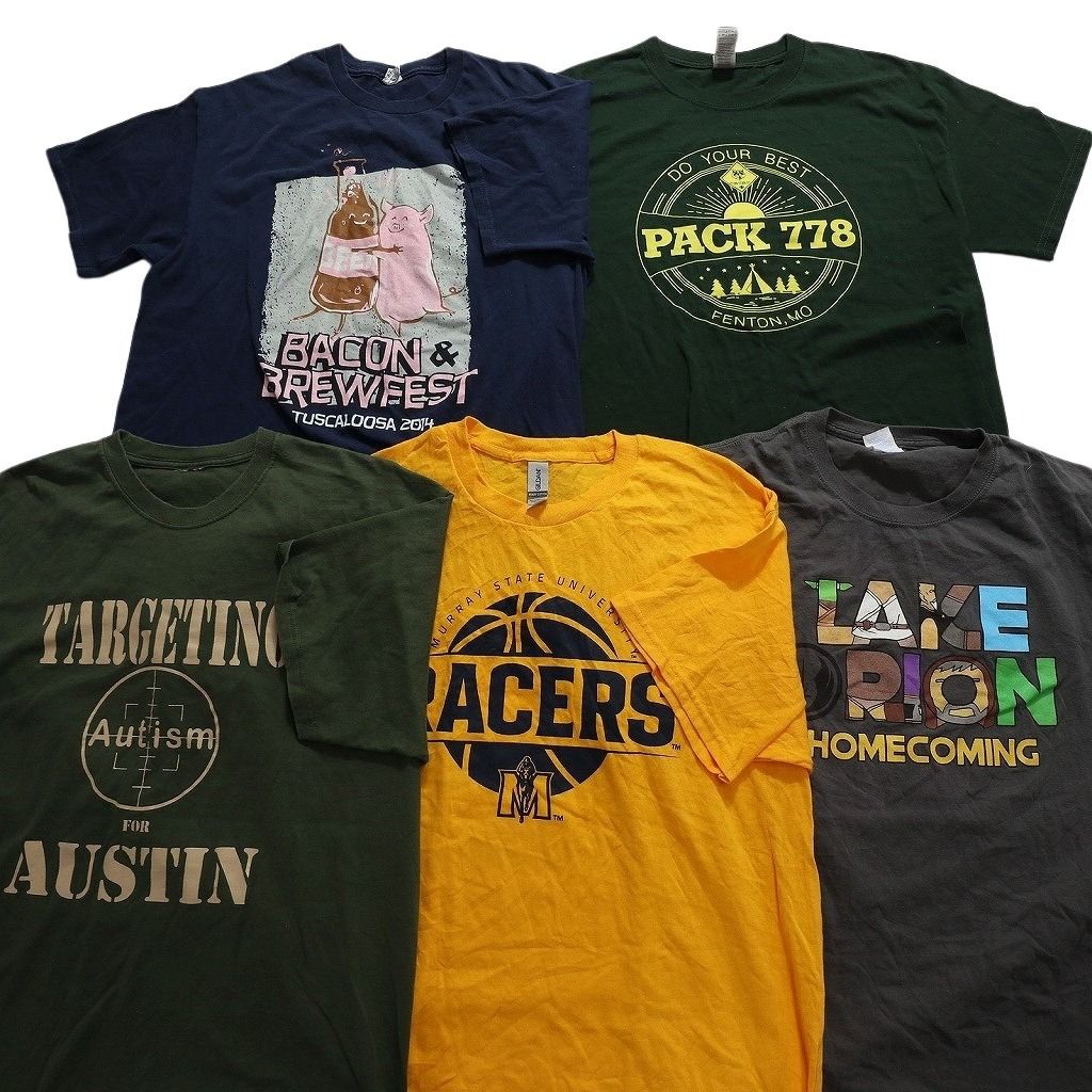 古着卸 まとめ売り カラーmix プリント 半袖Tシャツ 20枚セット