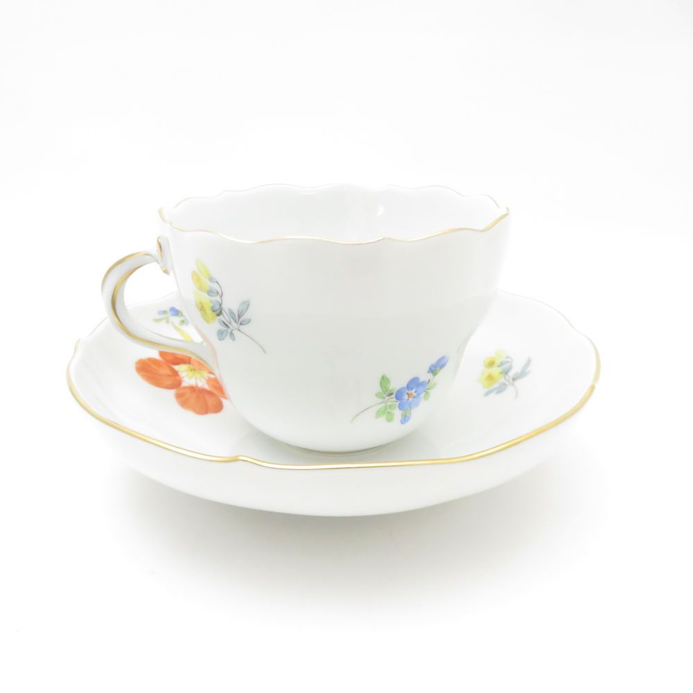 美品 MEISSEN マイセン ベーシックフラワー 二つ花 040110 ティー  