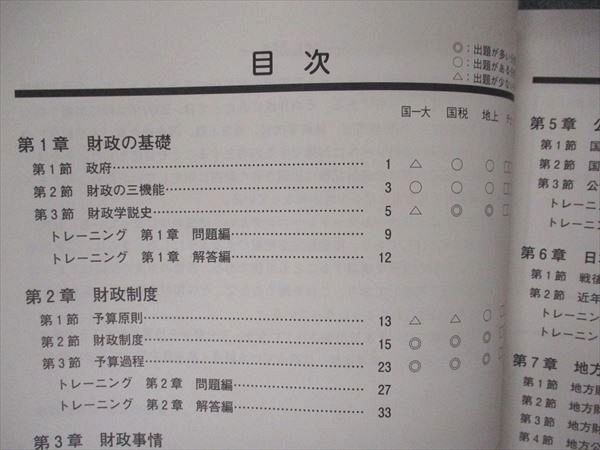 UZ04-139 資格の大原 公務員講座 テキスト/実戦問題集 財政学 2022年