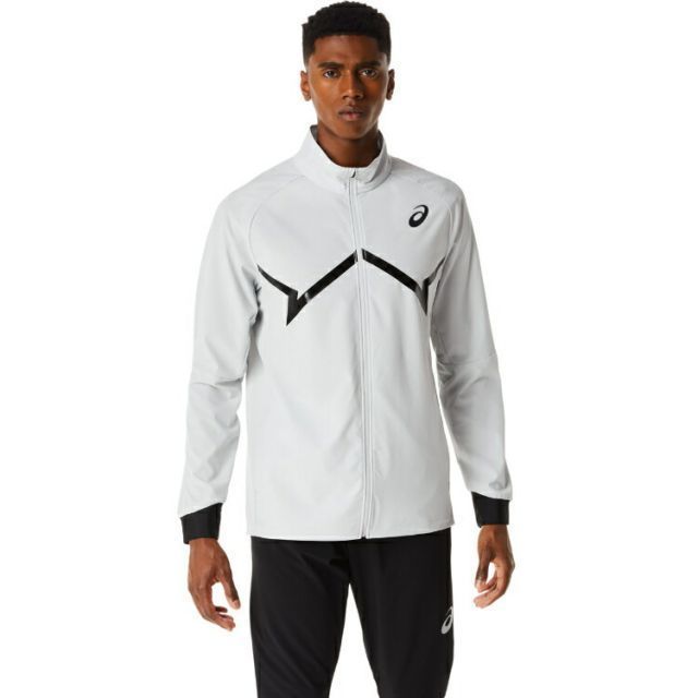asics アシックス MEN HYBRID STRETCH WOVEN グラシアグレー 2XL 2091A622 22 | スポーツ スポーツウェア 陸上 ランニング ジョギング マラソン ストレッチウーブンジャケット 上着 羽織 トップス メンズ 
