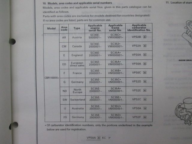 CBR1100XXV パーツリスト 2版 ホンダ 正規 中古 バイク 整備書 SC35C