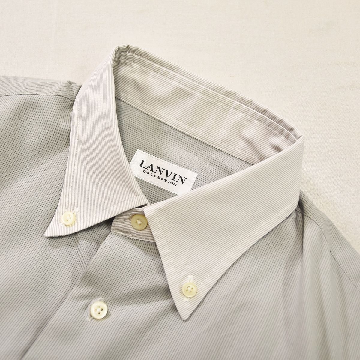 日本製 ランバン コレクション LANVIN COLLECTION 長袖 ボタン