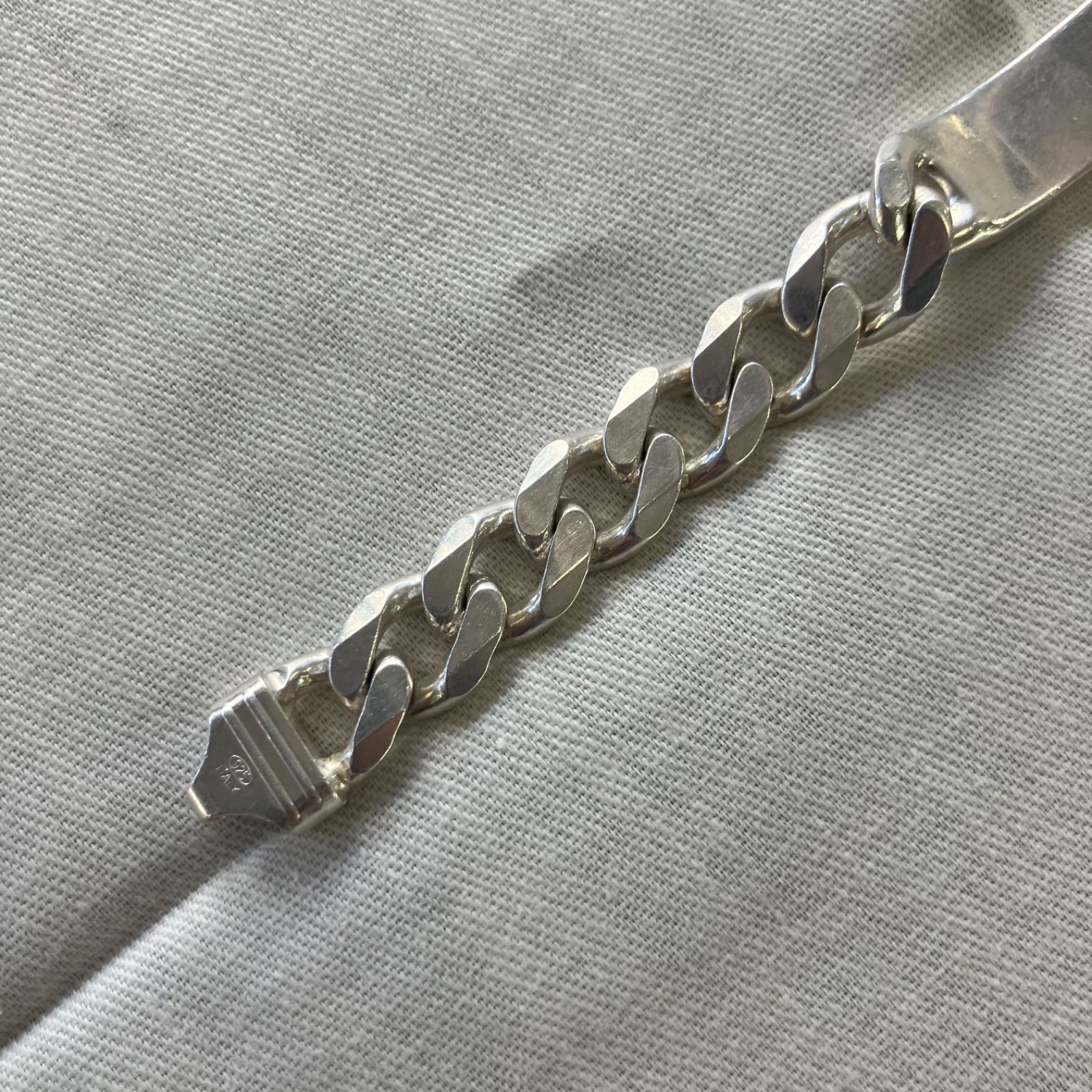 MADE IN ITALY SILVER925 ID BRACELET/シルバー Made in Italy Gentlemens 8