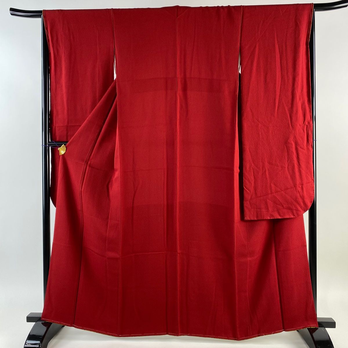 振袖 身丈161.5cm 裄丈67.5cm L 袷 赤 正絹 名品 一つ紋 【中古】 