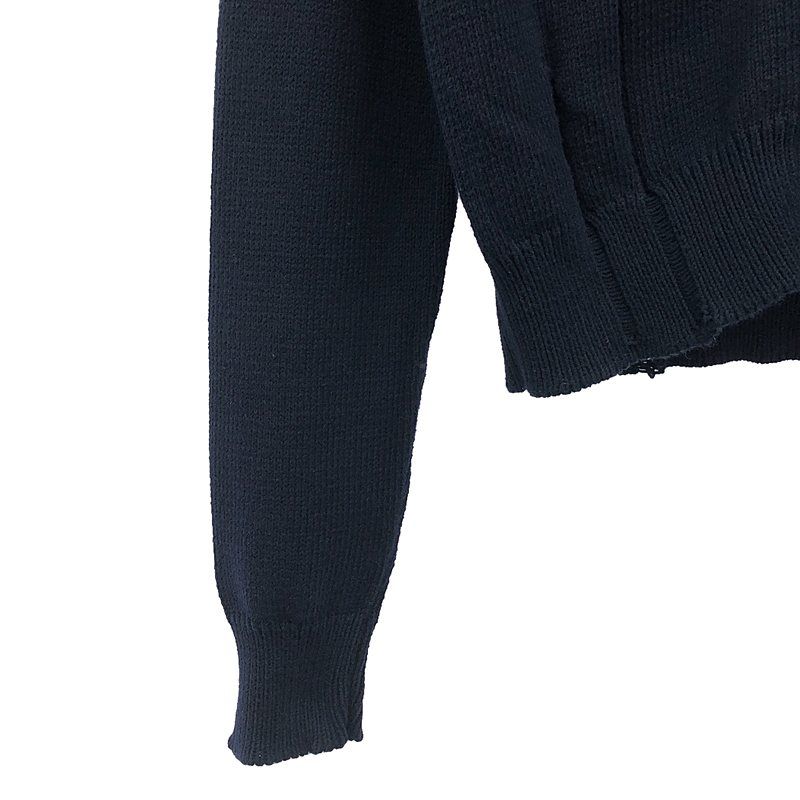 Maison Margiela / メゾンマルジェラ | 2022AW | Decontracte デストロイ加工 カーディガン | S | ネイビー | レディース Maison Margiela / メゾンマルジェラ | 2022AW | Decontracte