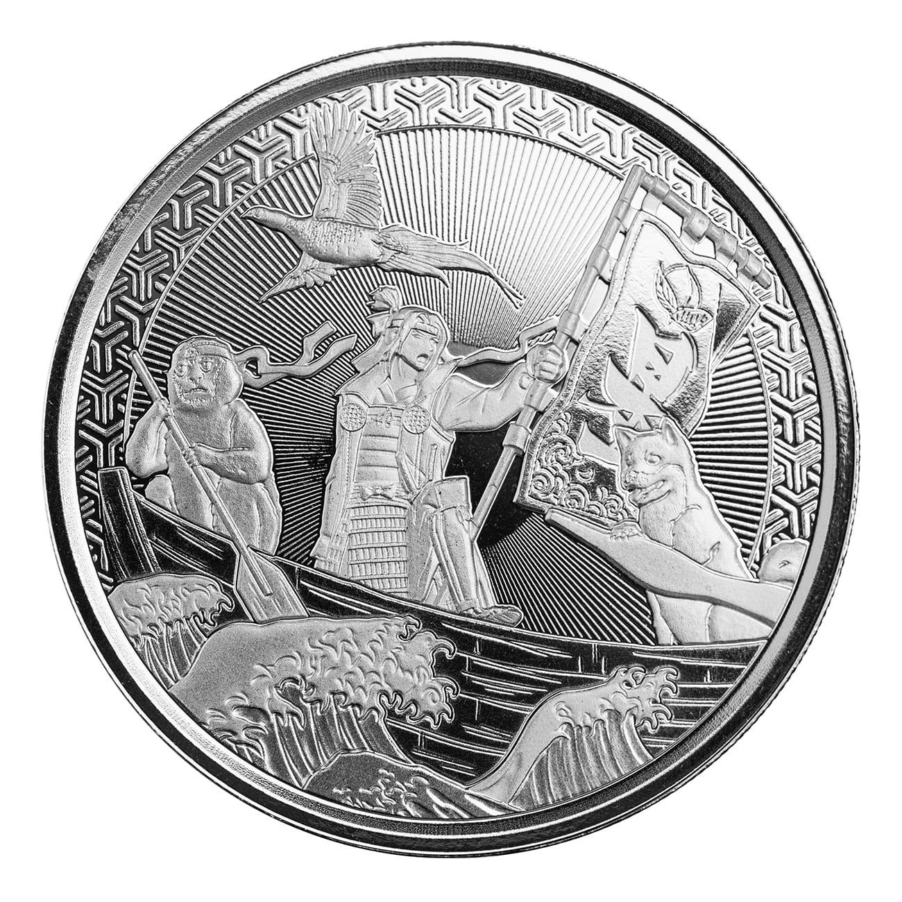 保証書・カプセル付き] (新品) サモア「桃太郎」純銀 1オンス 銀貨【8 