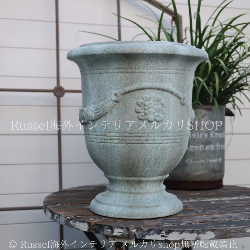 植木鉢 プランター 薔薇 彫刻 ヴィンテージ調 シック ガーデニング エレガント ガーデニング 雑貨 ガーデン雑貨 ガーデンインテリア ガーデン インテリア 庭の装飾 お洒落 おしゃれ 8-14