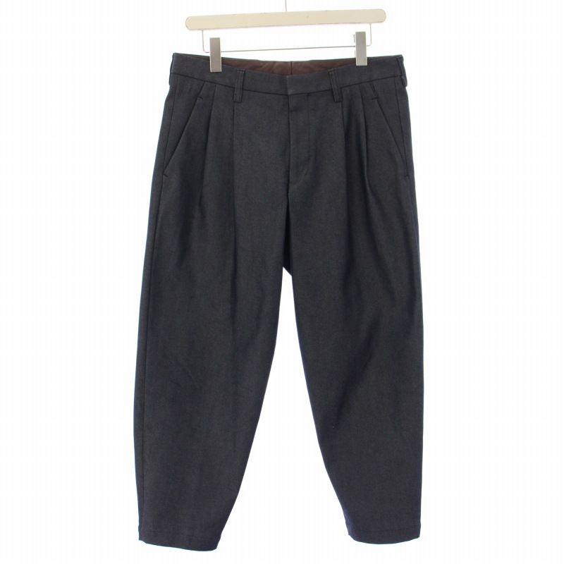 kolor 21ss パンツ kolor カラー 21SS パッカリングパンツ ブラック