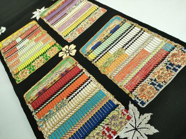 平和屋本店■最高級　龍村平蔵製　六通柄　本袋帯　威毛錦　黒地　金銀糸　逸品　DZAA5171kh5 平和屋本店□最高級 龍村平蔵製 六通柄 本袋帯 威毛錦 黒地 金銀糸