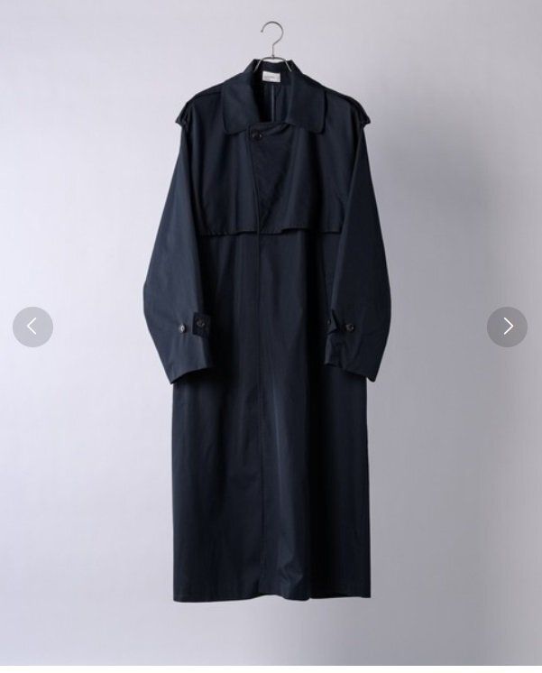 22SS apartment Three アパートメントスリー Oversized Trench COAT メンズ ネイビー 2 オーバーサイズ トレンチコート