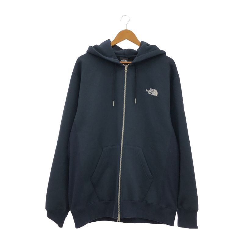 【中古】THE NORTH FACE スクエアロゴフルジップ パーカー XXL NT62349 ネイビー ザ ノースフェイス[10]