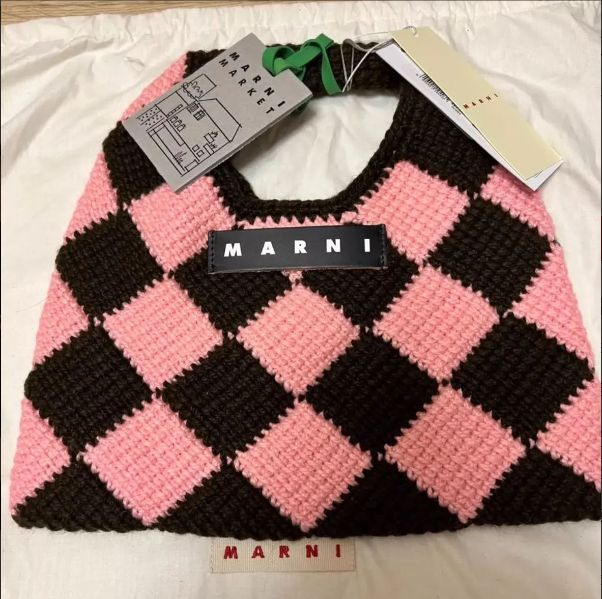 MARNI マルニ スモールニットバッグ ハンドバッグ - メルカリ