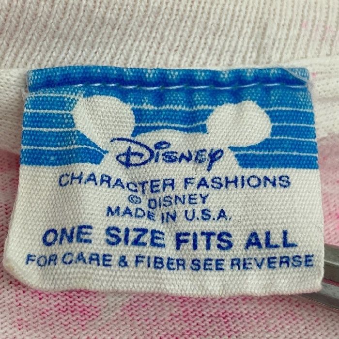 ☆Disney ディズニー USA製 シングルステッチ 総柄 タイダイ風