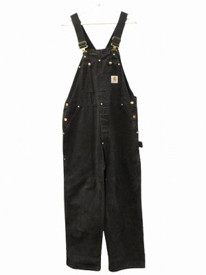 カーハート carhartt オーバーオール ダブルニー ブラック ダック生地