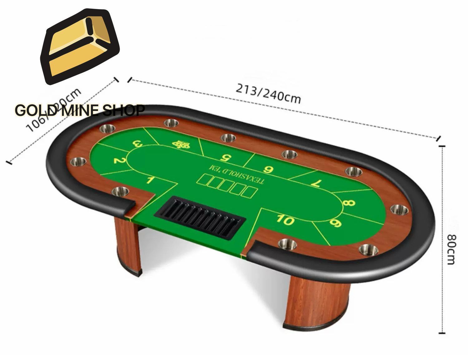 2655 ポーカー テーブル ブルー 折りたたみ 10人対応 家庭用 業務用