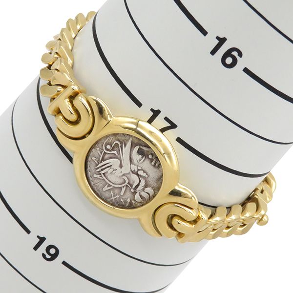 ブルガリ BVLGARI ブレスレット モネーテ アンティークコイン チェーン