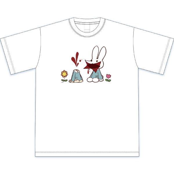 未使用品】素晴らしき日々 かわいいウサギTシャツ ホワイト L