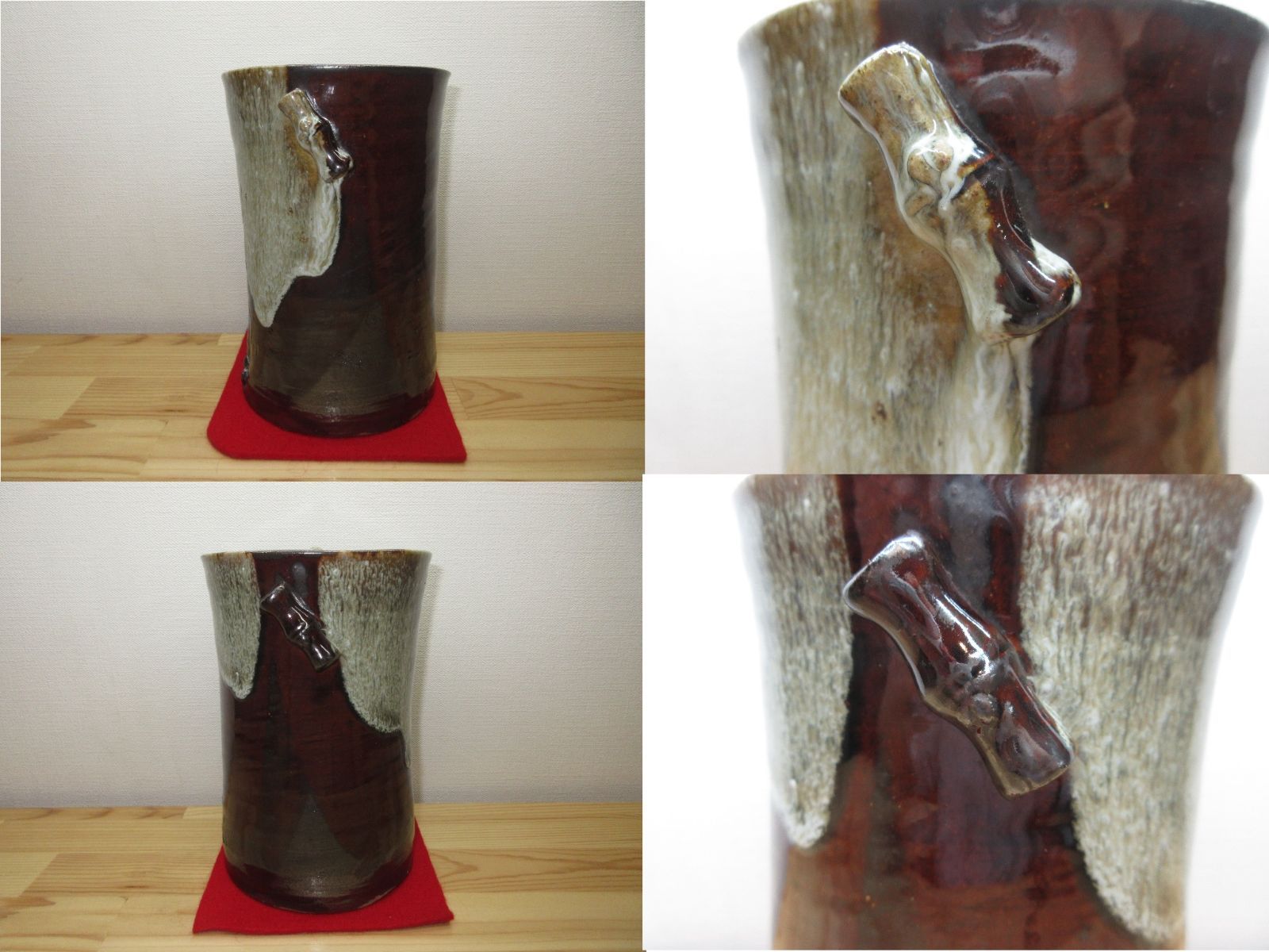 逢絢亭】茶道具 水指 美濃焼 織部釉 砂金袋 裏千家書付 加藤光右衛門