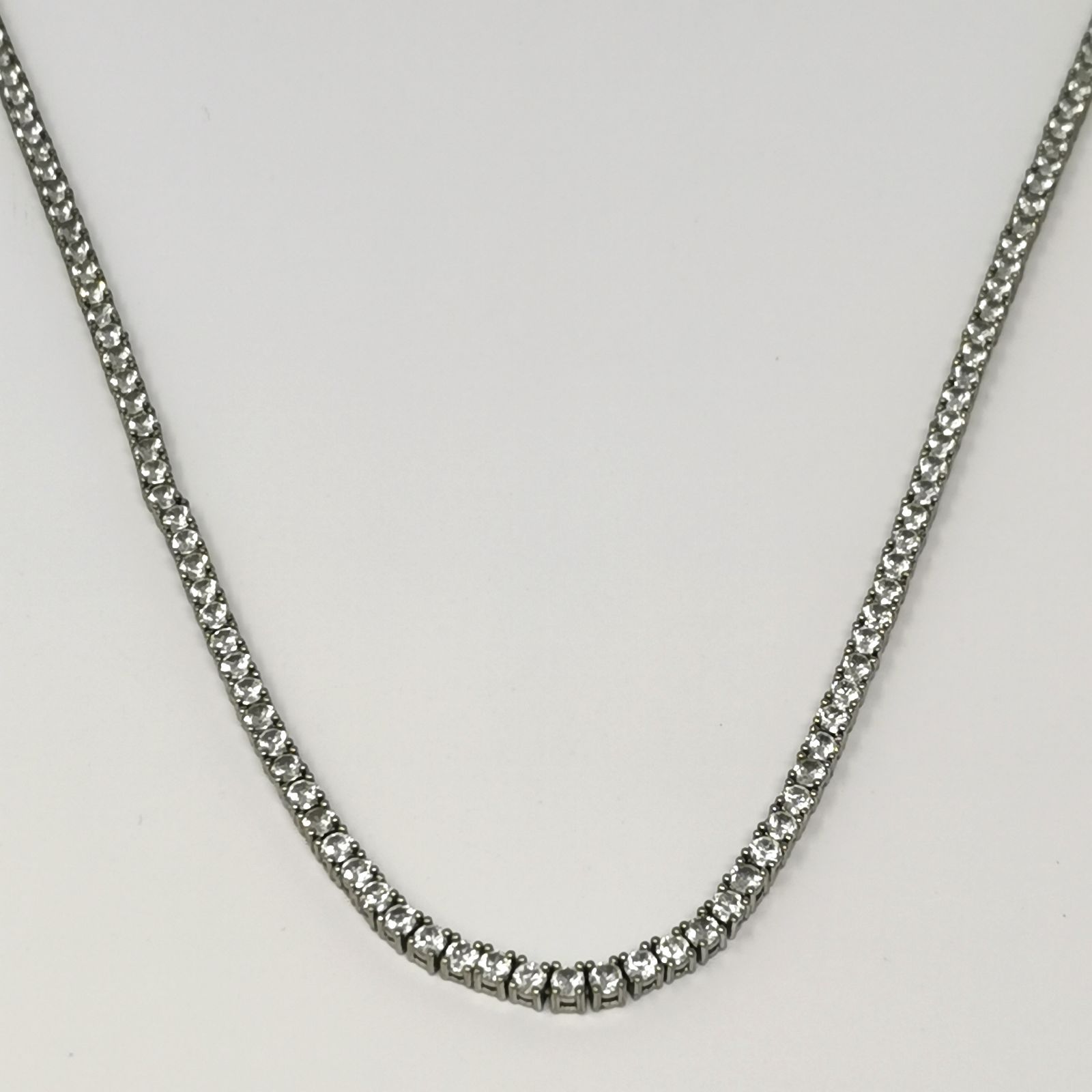 Glitter グリッター ネックレス 31.2g シルバーカラー くすみあり 中古