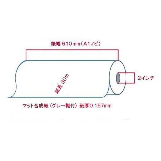インクジェットロール紙 マット合成紙