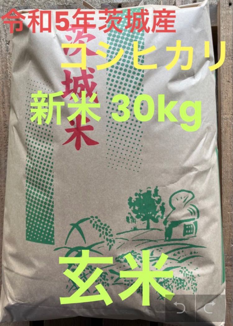 新米コシヒカリ 令和5年茨城産 30kg 昨年度販売実績多数 ご好評頂いてます‼️ オオヤマ農場 メルカリ