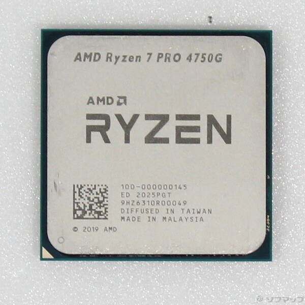 【中古】AMD Ryzen 7 PRO 4750G 中古品〕 Ryzen 7 PRO 4750G 〔3.6GHz／SOCKET AM4〕【262】 - メルカリ