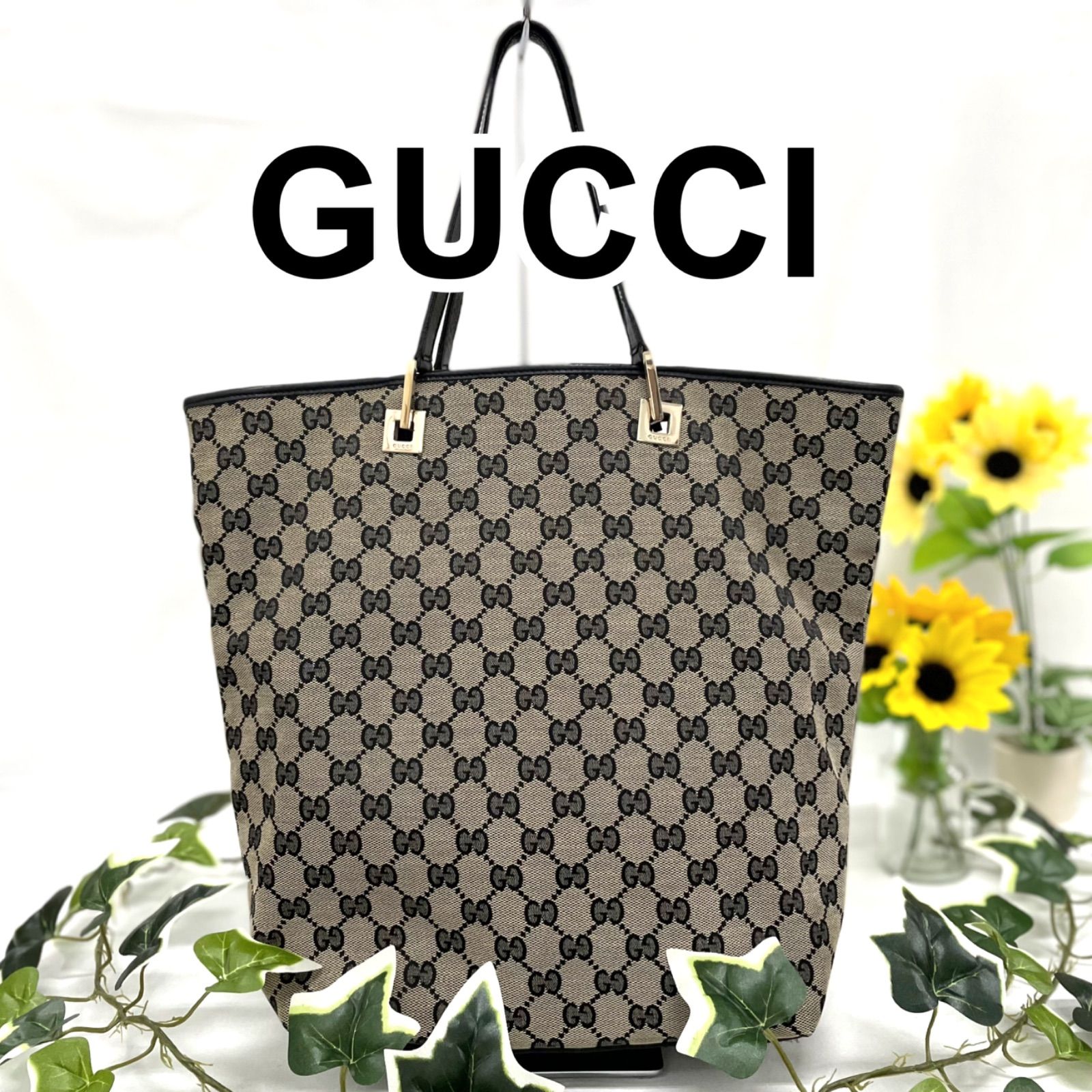 GUCCI グッチ GGキャンバス ショルダーバッグ ハンドバッグ ベージュ