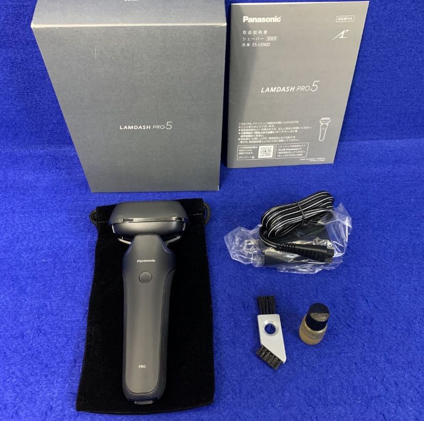 展示 保証 ♥ Panasonic パナソニック ES-L550D-K ラムダッシュ Pro メンズシェーバー5枚刃 充電中でも剃れる 黒