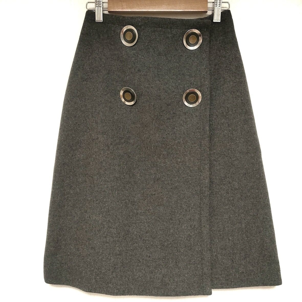 stellamccartney ステラマッカートニー 巻きスカート サイズ38 L レディース - ダークグレー ひざ丈