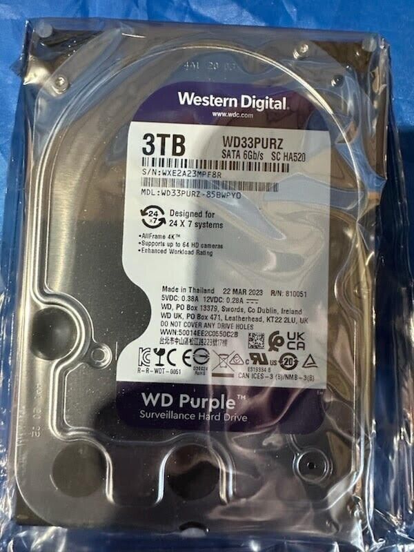 Western Digital WD30PURZ ハードドライブ SATA 6 Gb|s 64MB キャッシュ 3.5 インチ