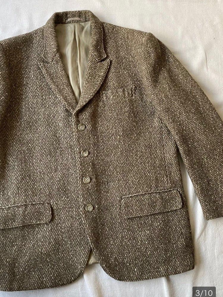80s Y's for men ツイードジャケット / M ウール ベージュ