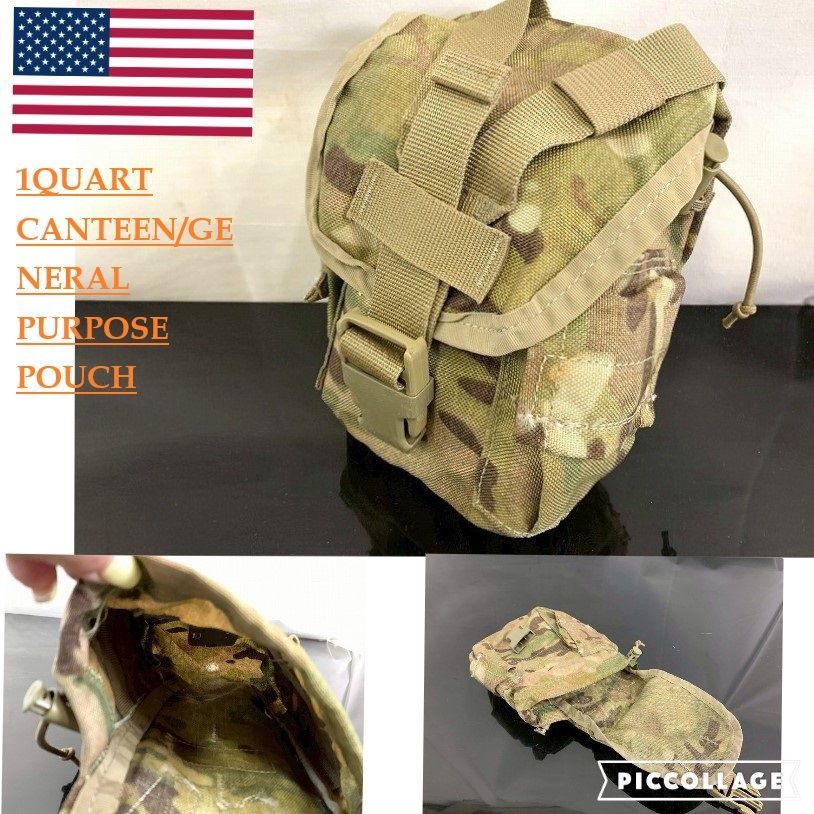 【米軍放出品】1QT キャンティーンポーチ 1個 水筒カバー MOLLE II マルチカム サバゲー ミリタリー (コンパクト) AD1GK-2-W#25