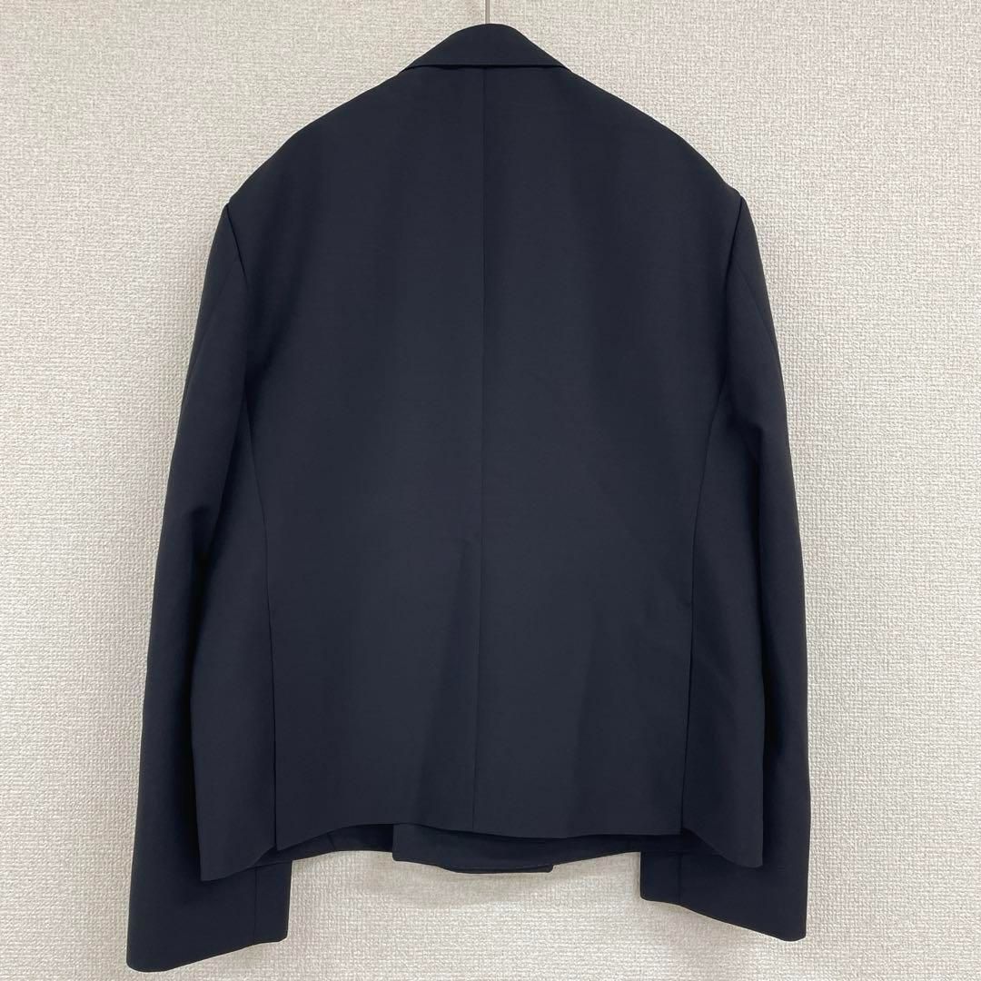Drawer ドゥロワー テーラードジャケット ダブル モヘヤ ウール ネイビー 38