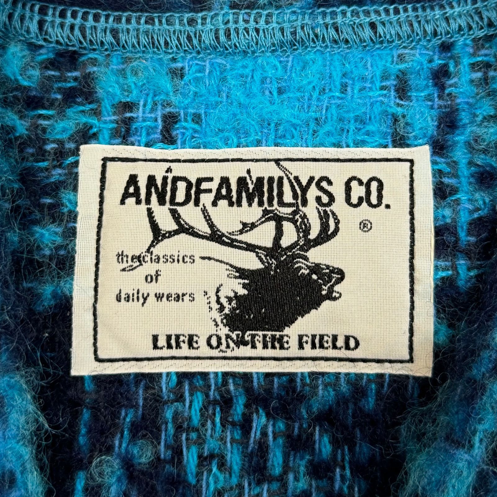 定価37180円 新品 ANDFAMILYS MOHAIR WOOL CARDIGAN モヘヤウール 