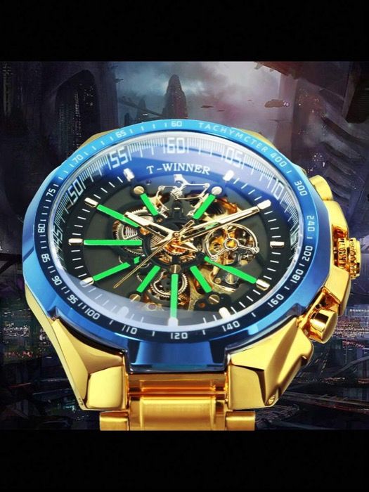 完売 腕時計 メンズ 機械式 - 1個 スポーツファッション スケルトン 自動機械式腕時計 ステンレススチールバンド ファッションビジネススポーツ メンズ腕時計 トップブランド ギフト