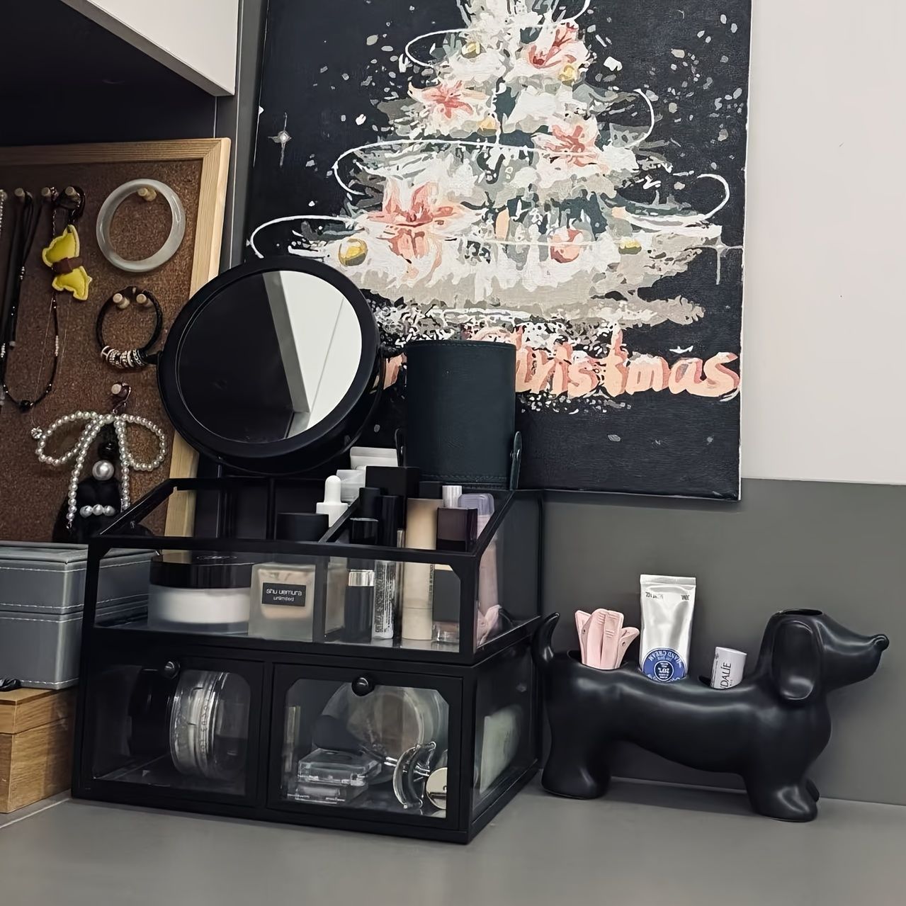 何でも揃う。 歯ブラシホルダー セラミック 自立型 ギフト 収納ラック バスルーム 洗面台 ハロウィン クリスマス ソーセージドッグ うがいコップ シック モノトーン モダン シンプル 北欧 黒 茶