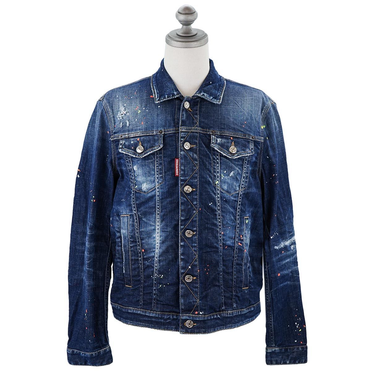 DSQUARED2 ディースクエアード デニムジャケット S74AM1386 S30342 DAN JEAN JACKET メンズ 男性 Gジャン  ヴィンテージ加工 ダメージ加工 470 BLUE ブルー - メルカリ