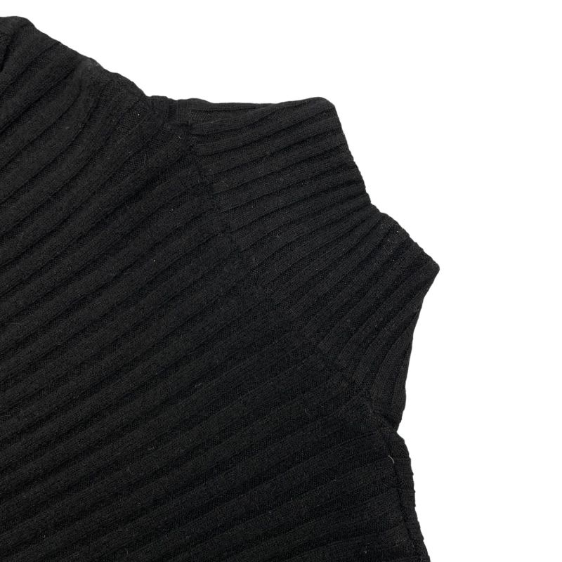 シャネル CHANEL ヴィンテージカメリアワッペンカシミヤニットセーター P08835 ブラック カシミア ニット レディース 中古 シャネル CHANEL ヴィンテージカメリアワッペンカシミヤニット
