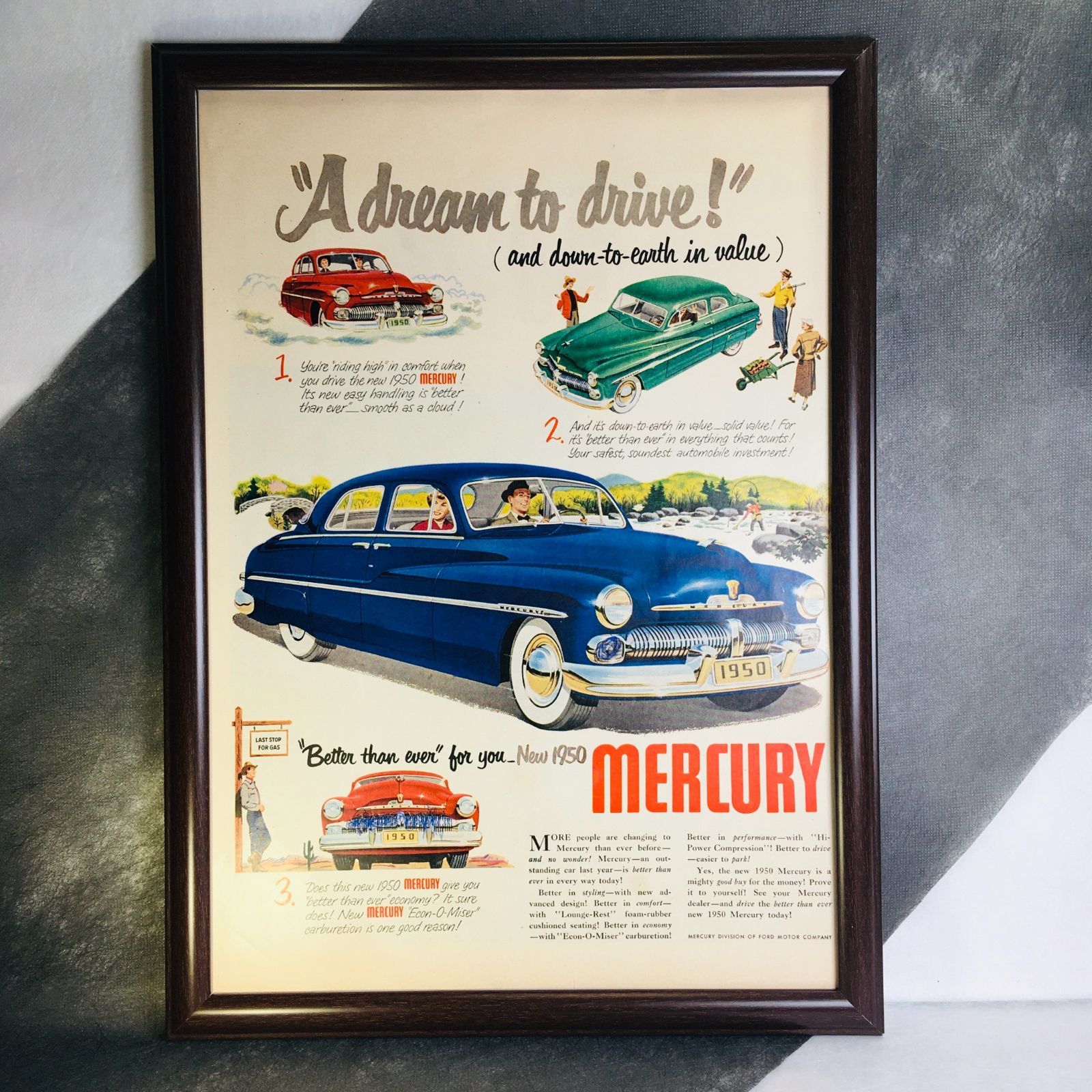 ビンテージ 広告 ポスター 『 マーキュリー 』 50's・60's オリジナル