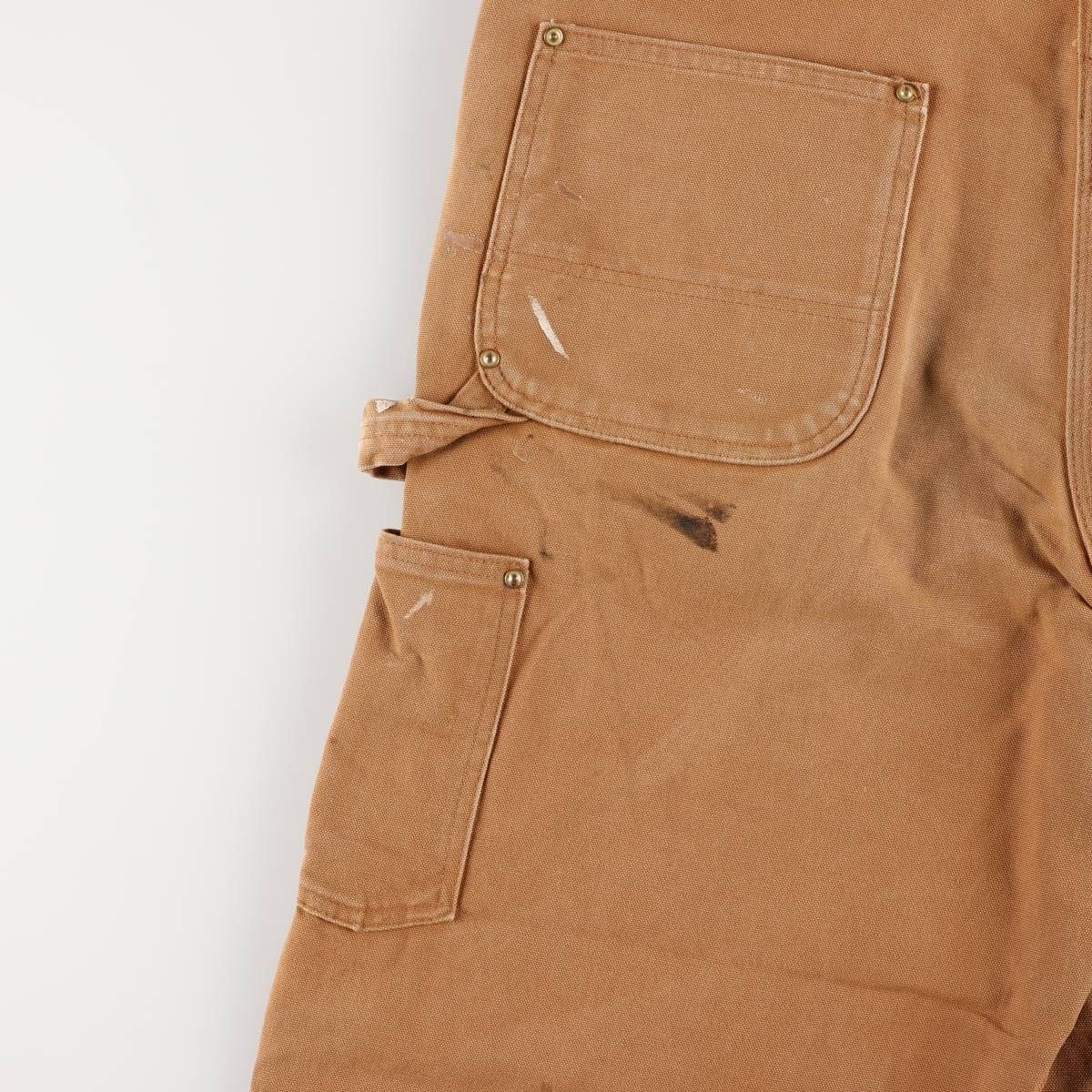 【熱い販売】 古着 ビッグサイズ カーハート Carhartt ダブルニー ダック オーバーオール メンズw41相当 eaa586299